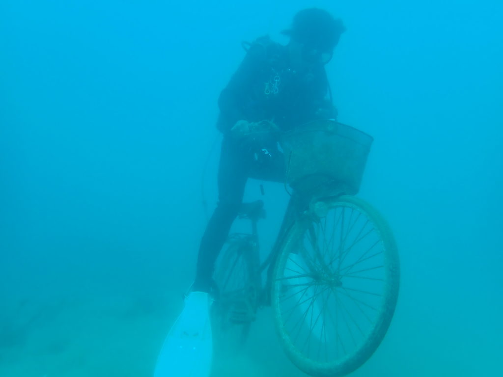 水中チャリ